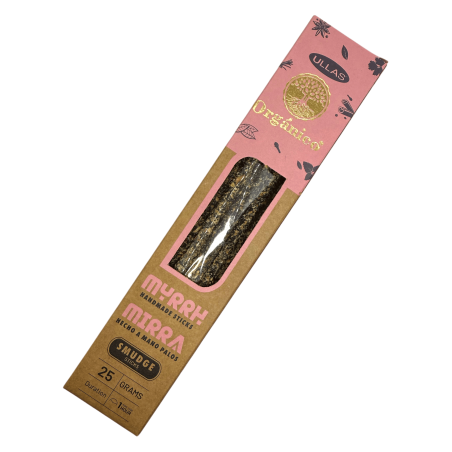 Tămâie Ullas Myrrh - Smirnă - ULLAS - Lucrată manual - 25gr - Fabricată în India - 100% naturală - Tămâie organică ULLAS