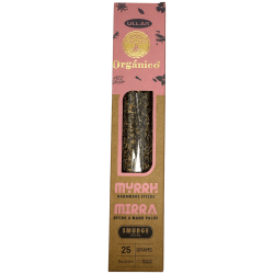 Myrrhe Ullas Räucherstäbchen - Myrrhe - ULLAS - Handgefertigt - 25gr - Hergestellt in Indien - 100% natürlich - ULLAS Bio Räuche