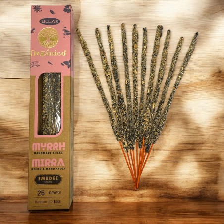 Tămâie Ullas Myrrh - Smirnă - ULLAS - Lucrată manual - 25gr - Fabricată în India - 100% naturală - Tămâie organică ULLAS