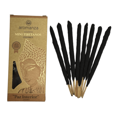 Mini Tibetan Incense Coconut Aromanza Argentina - 8 incense sticks 40 min duration - Inner Peace