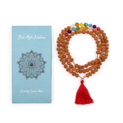 Collaret Bali Mala Aura Chakra - 108 Rudraksha