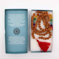 Collaret Bali Mala Aura Chakra - 108 Rudraksha