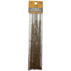 Incienso Buena Onda Palo Santo con Gardenias Flores Blancas Inciensos Aromanza - Bienestar - Formato Bolsita 5 barritas gruesas