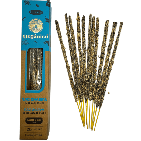 Tămâie Nag Champa - Lucrată manual - 25g - Fabricată în India - 100% naturală - Tămâie organică ULLAS
