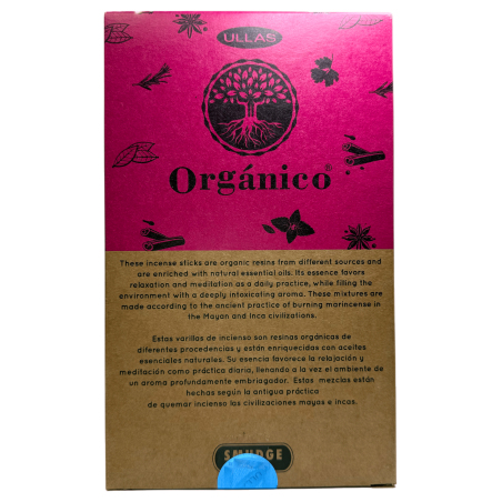 Caja Incienso Orgánico Romero ULLAS - 12 cajitas de 25gr.
