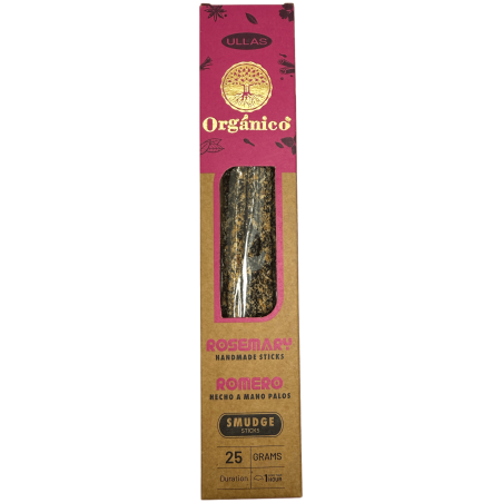 Incienso Ullas de Romero - Hecho a mano - 25gr - Hecho en India - 100% Natural - ULLAS Incienso Orgánico