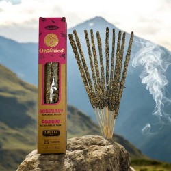 Ullas Rosmarin-Räucherstäbchen – handgefertigt – 25 g – hergestellt in Indien – 100 % natürlich – ULLAS Bio-Räucherstäbchen