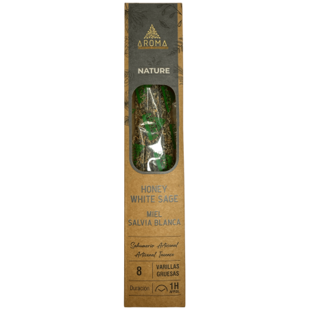 Organic Honey Incense White Sage AROMA Nature - 8 sticks 1h duration