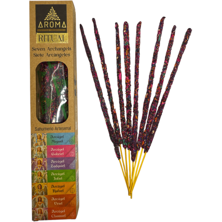Organic Ritual Incense 7 Archangels AROMA Handmade Incense - Box with 8 incense sticks - 1 hour duration