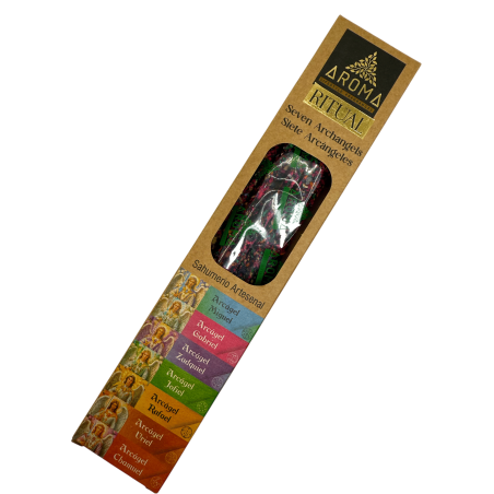 Organic Ritual Incense 7 Archangels AROMA Handmade Incense - Box with 8 incense sticks - 1 hour duration