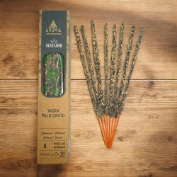 Encens Bio Yagra Palo Santo AROMA Nature - 8 bâtonnets 1h durée