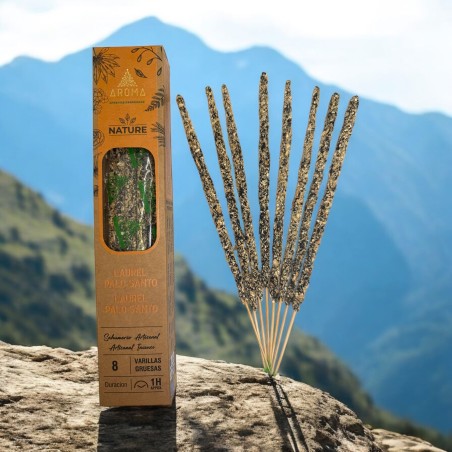Bio-Räucherstäbchen Lorbeer Palo Santo AROMA Nature - 8 Stäbchen 1h Dauer