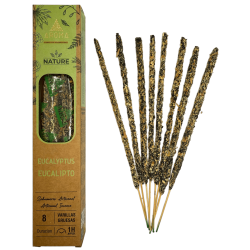Organic Incense Eucalyptus AROMA Nature - 8 sticks 1h duration