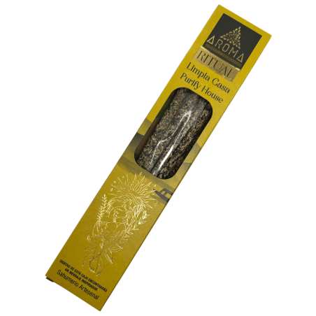 Incenso Orgânico Ritual de Limpeza da Casa AROMA Incenso Artesanal - Caixa com 8 varetas de incenso - Duração de 1 hora