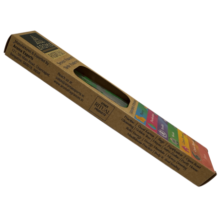 Organic Ritual Incense 7 Powers AROMA Handcrafted Incense - Box with 8 incense sticks - 1 hour duration