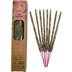Encens Bio Rose AROMA Nature - 8 bâtonnets 1h durée