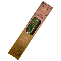 Encens Bio Rose AROMA Nature - 8 bâtonnets 1h durée
