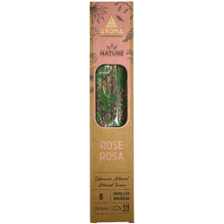 Organic Incense Rose AROMA Nature - 8 sticks 1h duration