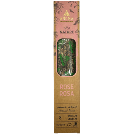 Encens Orgànic Rosa AROMA Nature - 8 varetes 1h durada