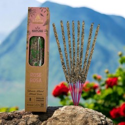 Bio-Räucherstäbchen Rose AROMA Nature - 8 Stäbchen 1h Dauer