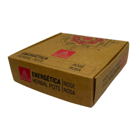 Kräutertöpfe, rosa Harzbecher, energetische AROMA Düfte – 4 Tassen und Brennerständer