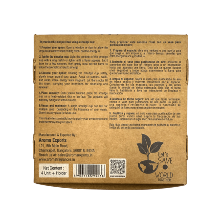 أكواب راتنج اللافندر وأواني الأعشاب وعطور AROMA النشطة - 4 أكواب وحامل الموقد - السلام الداخلي والاسترخاء والتناغم