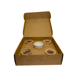 Pots à herbes en résine de sauge blanche AROMA énergisants - 4 tasses et support pour brûleur - Purification et protection