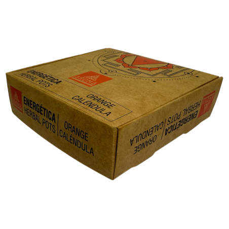 Copas de Resina Naranja Calendula Herbal Pots Energética AROMA Fragrances - 4 copas y soporte quemador - Alegría y Armonía