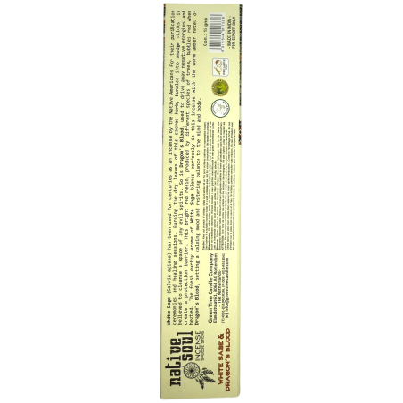 Incenso de Sálvia Branca e Sangue de Dragão da Native Soul - Incenso Masala de 15g