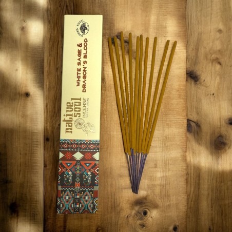 Incenso Native Soul White Sage e Dragon's Blood Green Tree - 15 g di incenso masala