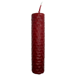 Rote Bienenwachs-Honigkerze – 10 x 2,5 cm – Vertrauen, Schutz, Leidenschaft, Lebenskraft