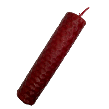 Rött bivax honungsljus - 10x2,5cm - Självförtroende, Skydd, Passion, Livskraft