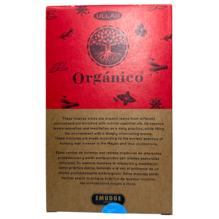 Caixa Encens Orgànic Gerani ULLAS - 12 caixetes de 25gr.