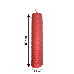 Espelma de Mel Cera d'Abella Rosa - 10x2,5cm - Amor, Perdó, Chakra Cor, Màgia