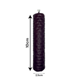Lumânare cu miere și ceară de albine mov - 10x2.5cm - Transmutație, Înțelepciune, Intuiție și Chakra Coroanei