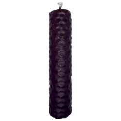 Candela viola in cera d'api e miele - 10x2,5 cm - Trasmutazione, Saggezza, Intuizione e Chakra della Corona