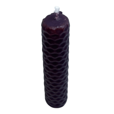 Vela de Mel de Cera de Abelha Roxa - 10x2,5cm - Transmutação, Sabedoria, Intuição e Chakra Coronário