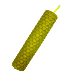 Gelbe Bienenwachs-Honigkerze – 10 x 2,5 cm – Sonne, Erfolg, Intelligenz, Kreativität, Solarplexus-Chakra
