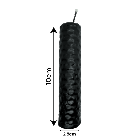 Espelma de Mel Cera d'Abella Negra - 10x2,5cm - Protecció, Contra Enveges, Contra Mal d'Ull, Contra Encanteris