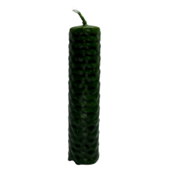Lumânare verde cu miere și ceară de albine - 10x2.5cm - Vindecare, Fertilitate, Echilibru, Abundență, Chakra Inimii