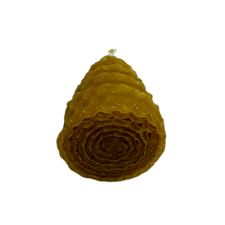 Candela a spirale in cera d'api naturale con miele - 5x3,5 cm