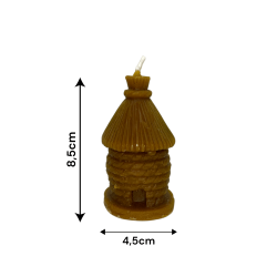 Hyttformat honungsljus 8,5x4,5 cm - Husformat ljus