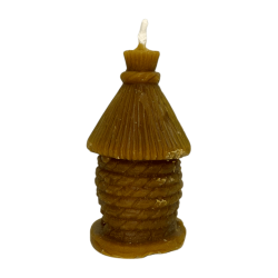 Vela de mel em formato de cabana 8,5x4,5cm - Vela em formato de casa