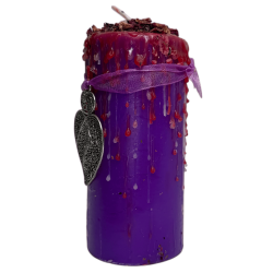شمعة الحب التميمة - شمعة باطنية مع تميمة خاصة 14 × 6 سم - العاطفة والانجذاب والمودة الحقيقية