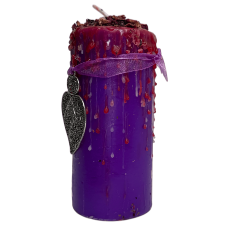 Talisman Candle Love - Esoteric Candle with Special Amulet 14x6cm - Passion, attraction, true affection