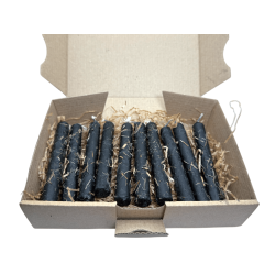 Kit candele protettive HOSTENATURA - 10 candele nere con erbe