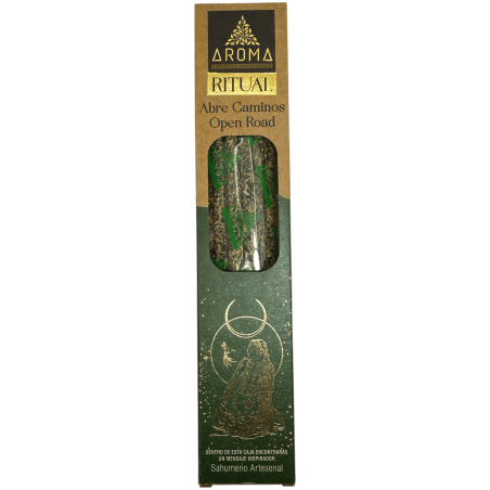 Rituel d'encens biologique Ouvre les chemins AROMA Encens artisanal - Boîte de 8 bâtons d'encens - Durée 1 heure