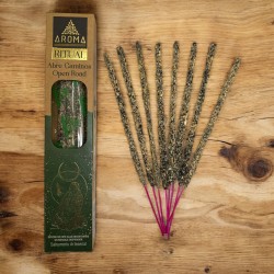 Rituel d'encens biologique Ouvre les chemins AROMA Encens artisanal - Boîte de 8 bâtons d'encens - Durée 1 heure