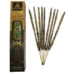 Incenso rituale biologico attrae denaro AROMA Incenso artigianale - Scatola con 8 bastoncini di incenso - Durata 1 ora