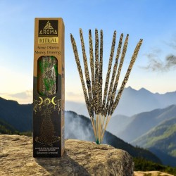 Incenso rituale biologico attrae denaro AROMA Incenso artigianale - Scatola con 8 bastoncini di incenso - Durata 1 ora